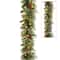 9' x 10" Pre-lit Feel Real® Artificial Christmas Colonial Garland with 15 Pine Cones, 15 Red Berries and 50 Dual Color® Battery Operated LED Lights w/Timer-9 Functions